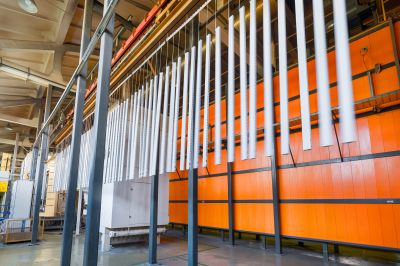 Inside of an Electrostatic Paint Application